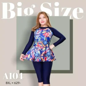 A104 ชุดว่ายน้ำไซส์ใหญ่พิเศษสุดของทางร้าน สำหรับสาวอวบใส่สบาย สวย กัน UV